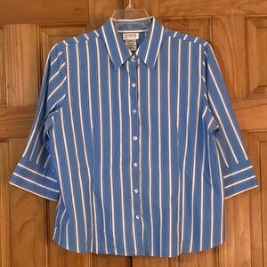 EUC Vintage George Stretch 3/4 Sleeve Top Blouse Size XL 16/18